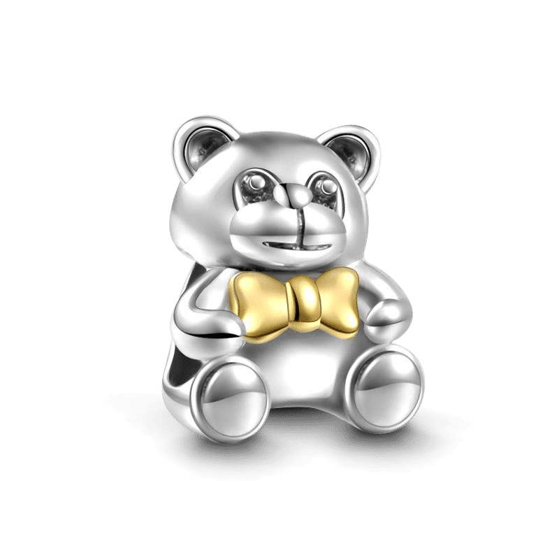 Bear Charm 14k Gold Silver - soufeelus