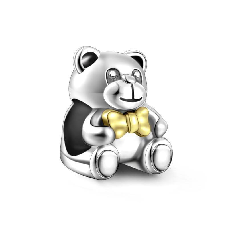 Bear Charm 14k Gold Silver - soufeelus