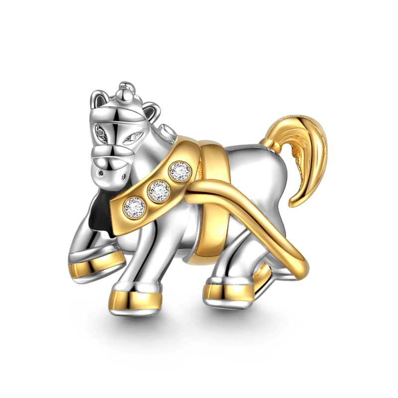 Horse Charm 14k Gold Plated Silver - soufeelus