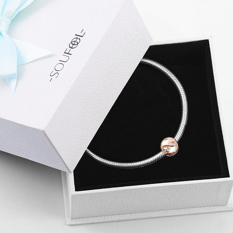 Infinity Love Charm Rose Gold Plated Silver - soufeelus