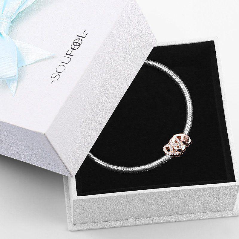 Love Each Other Charm Rose Gold Plated Silver - soufeelus