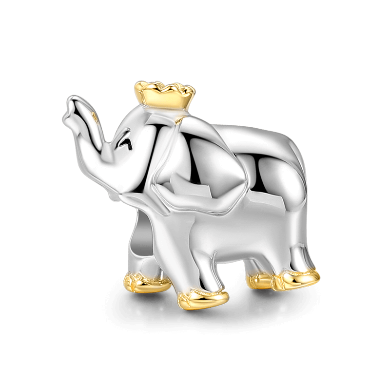 Thailand Elephant Charm 14k Gold Plated Silver - 