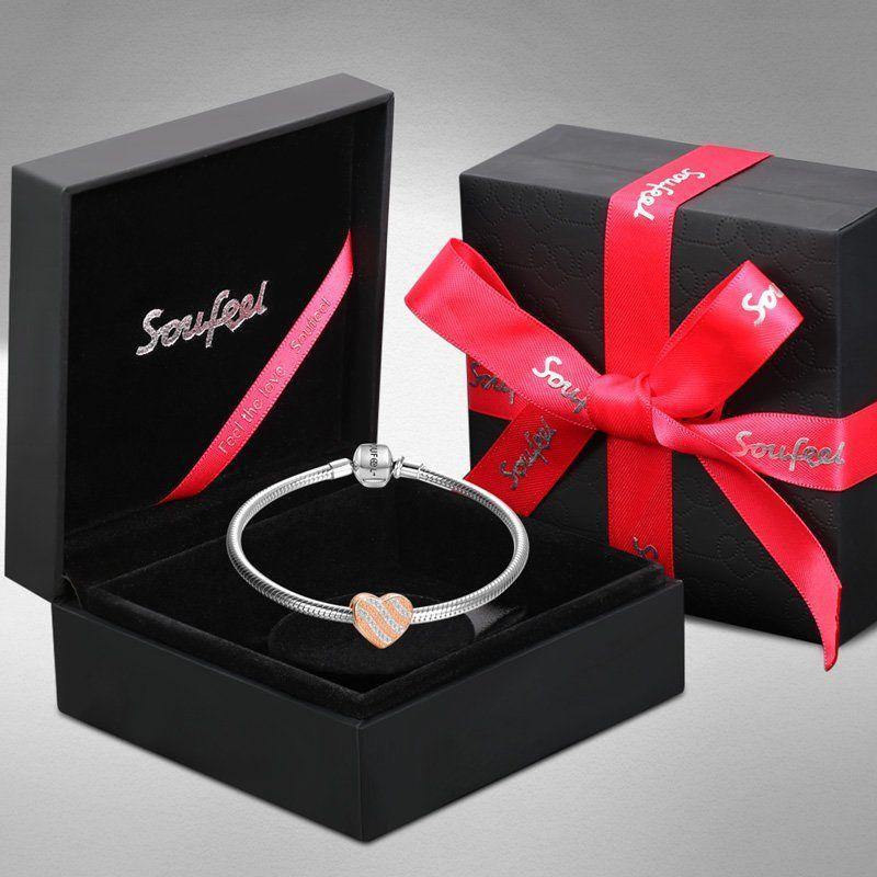 Glamour of Love Charm Rose Gold Plated Silver - soufeelus