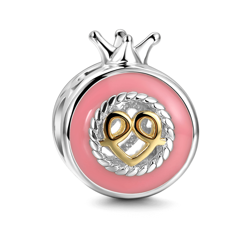 Little Princess in My Heart Charm 14k Gold Plated Silver - 