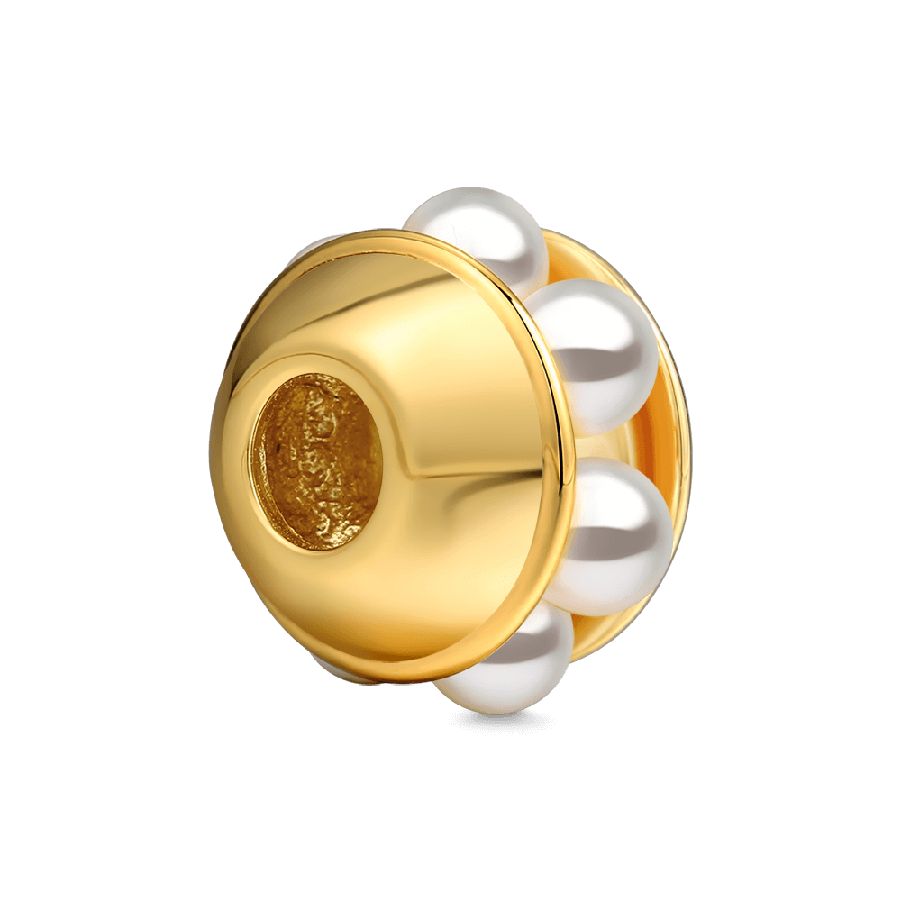 Pearl Light Charm 14K Gold Plated Silver - soufeelus