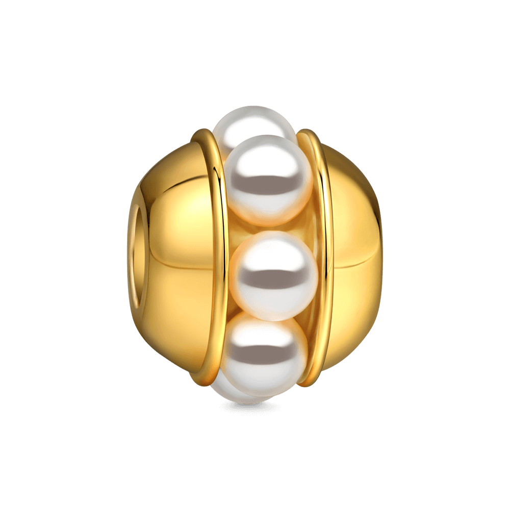 Pearl Light Charm 14K Gold Plated Silver - soufeelus