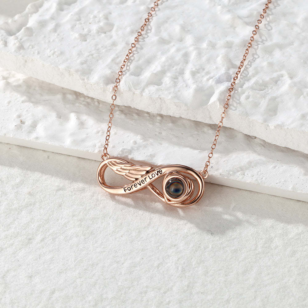 Custom Projection Necklace Infinity Photo Necklace for Her - soufeelmy