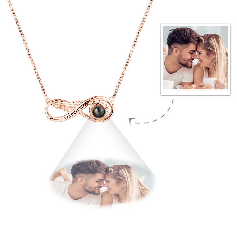 Custom Projection Necklace Infinity Photo Necklace for Her - soufeelmy