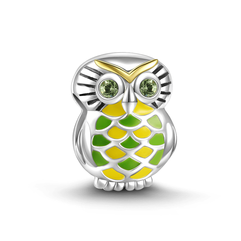 Jungle Owl 14k Gold Plated Charm Silver - soufeelus