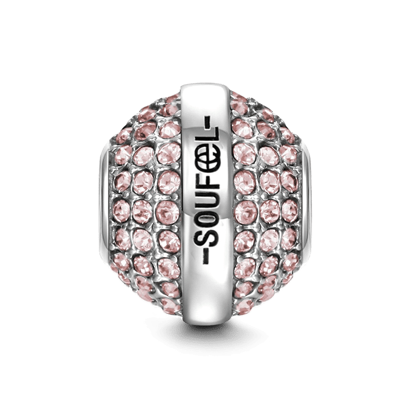 October Birthstone Swarovski Crystal Charm Silver - 
