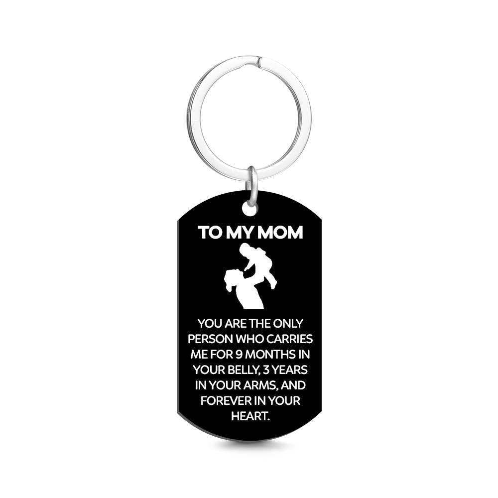 Engraved Tag Photo Keychain Mother's Day Gifts