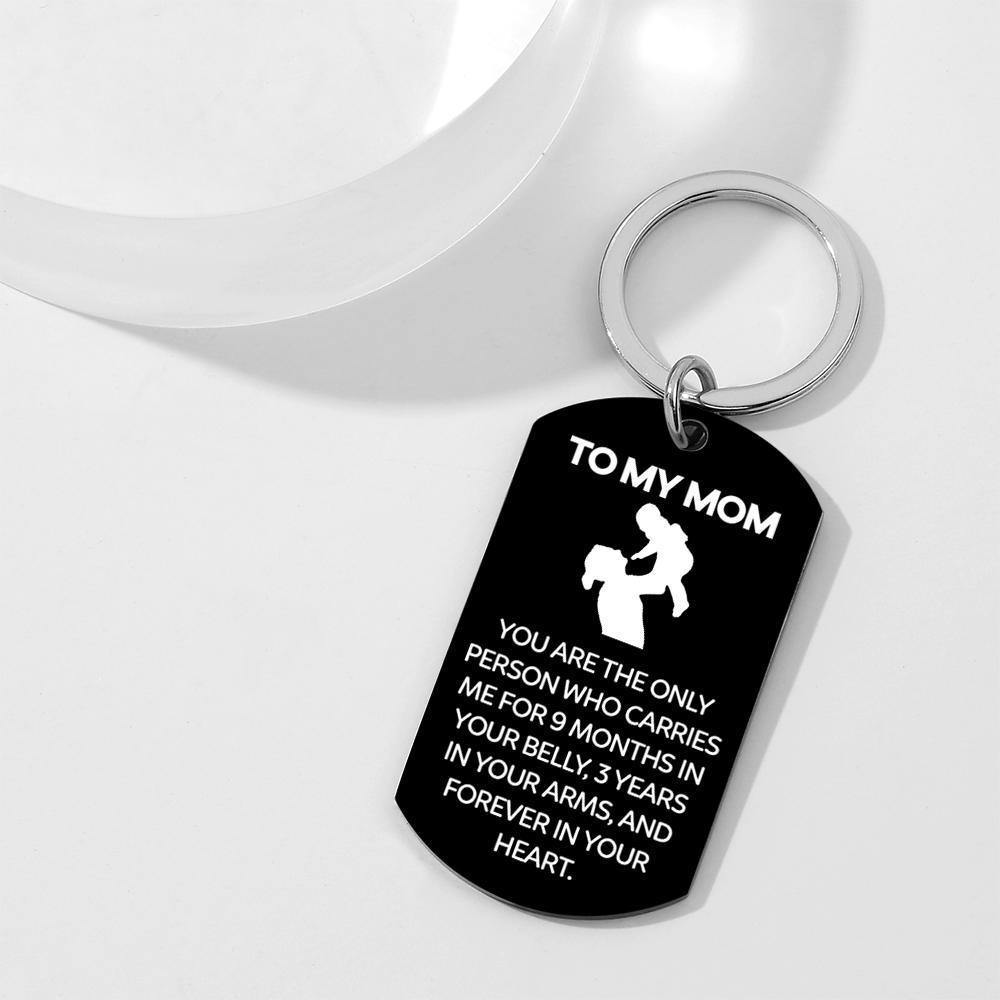 Engraved Tag Photo Keychain Mother's Day Gifts