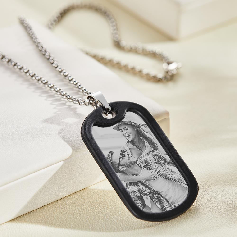 Custom Photo Date Necklace Personalized Calendar Pendant for Him Anniversary Gifts - soufeelmy