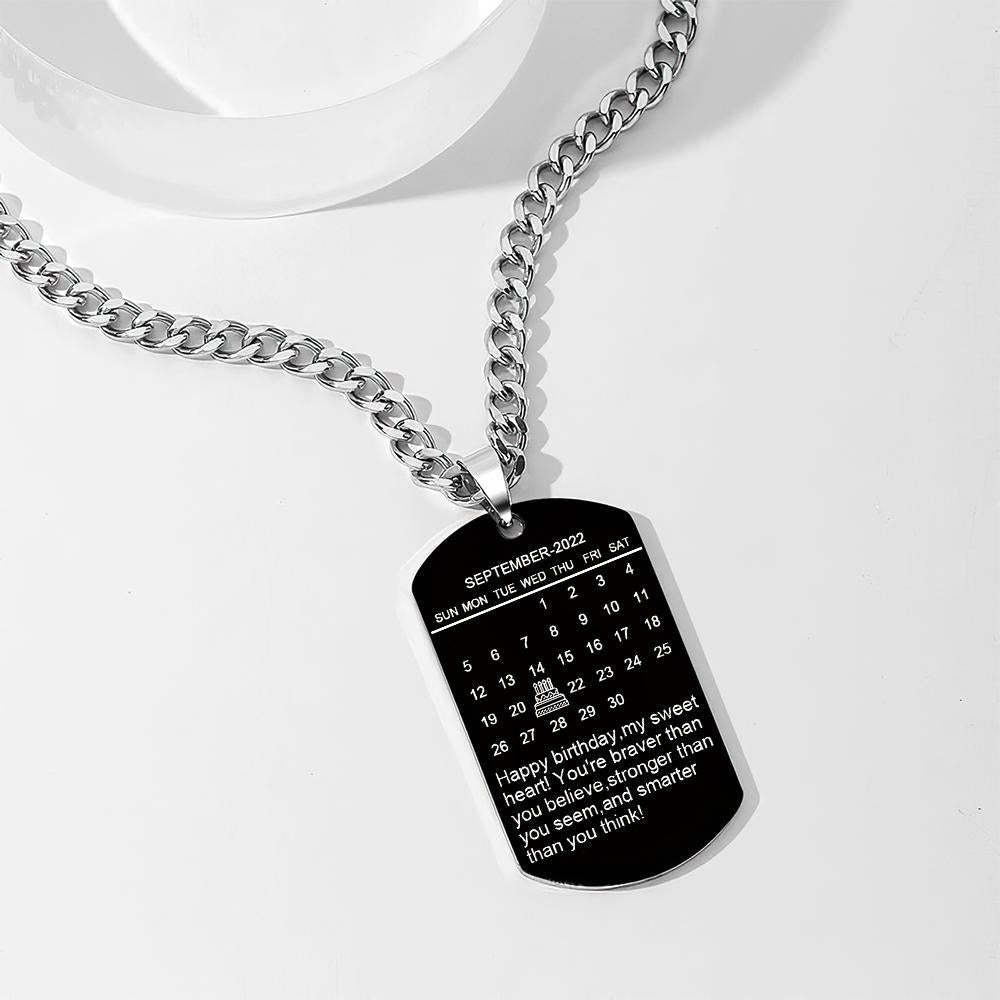 Custom Photo Necklace With Words Photo And Date Perfect Gift For Loved Ones On Birthday - soufeelmy
