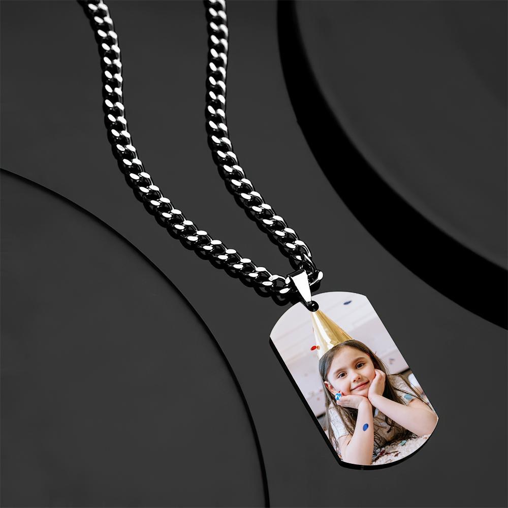 Custom Photo Necklace With Words Photo And Date Perfect Gift For Loved Ones On Birthday - soufeelmy