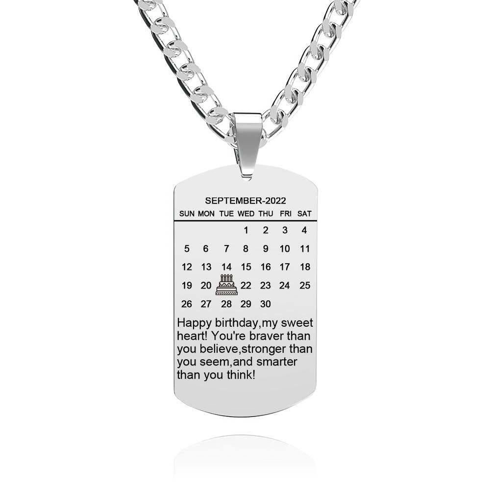 Custom Photo Necklace With Words Photo And Date Perfect Gift For Loved Ones On Birthday - soufeelmy