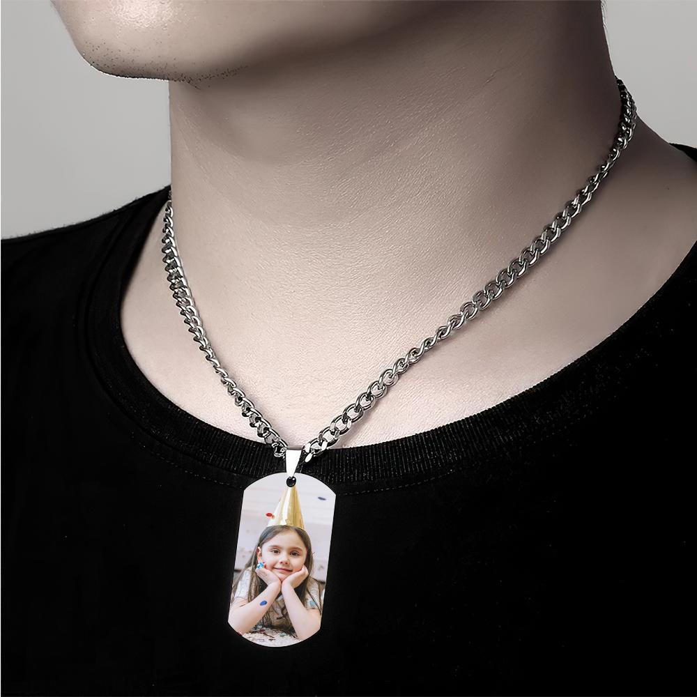 Custom Photo Necklace With Words Photo And Date Perfect Gift For Loved Ones On Birthday - soufeelmy