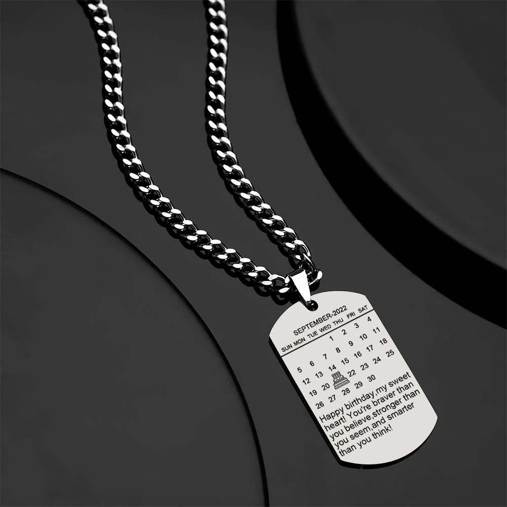 Custom Photo Necklace With Words Photo And Date Perfect Gift For Loved Ones On Birthday - soufeelmy