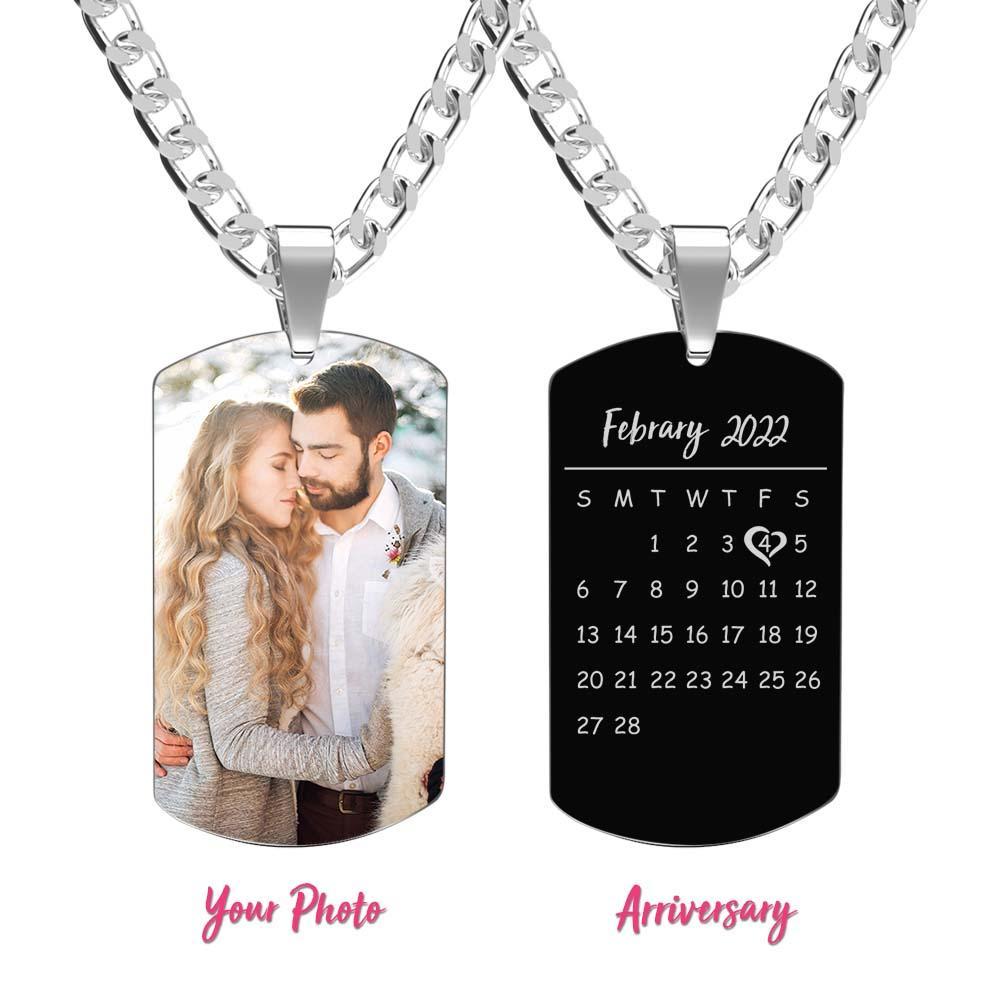 Men's Necklace Engraved Necklace Photo Necklace Optional Style Gifts for Him - soufeelmy