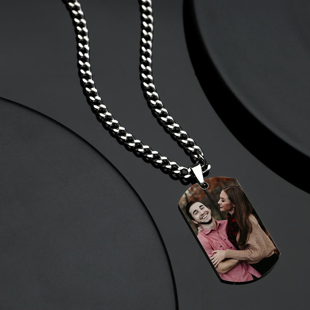Custom Photo Necklace Spotify Code Necklace Men's Doge Tag Necklace - soufeelmy