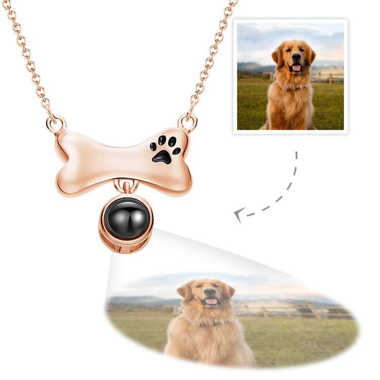 Custom Photo Projection Necklace Pet Memorial Bone Gifts - soufeelmy
