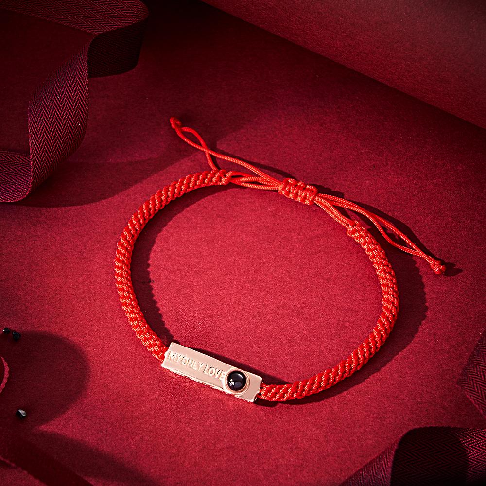 Custom Projection Photo Bracelet My Only Love Unique Couple Gifts - soufeelmy