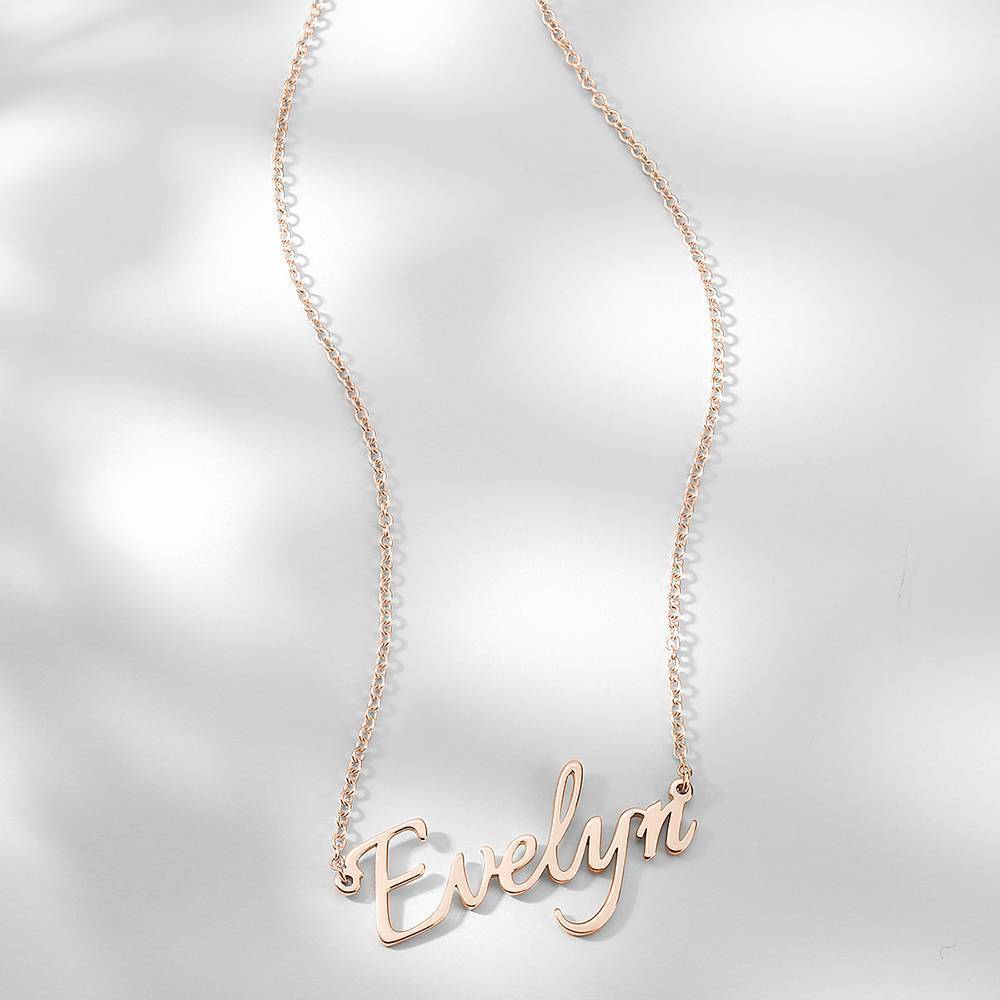 Personalized Name Necklace Black Gold Plated Silver - soufeelmy