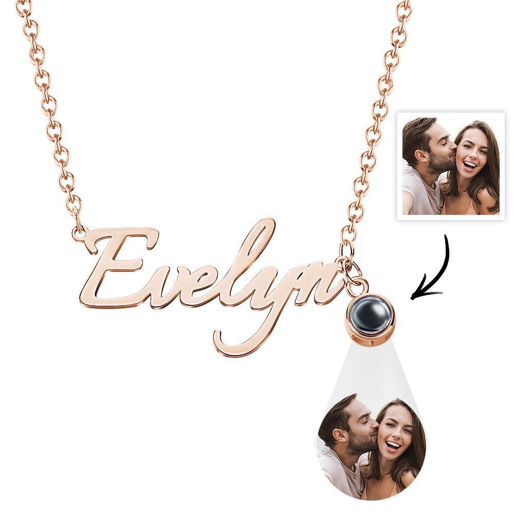 Soufeel Personalized Name And Picture Projection Necklace Creative Gift - soufeelmy