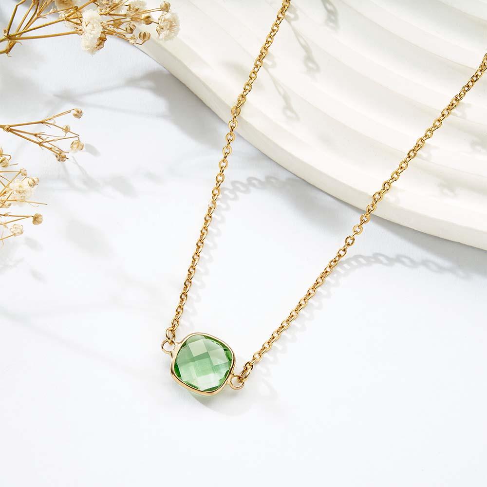 Custom Birthstone Necklace Simple Unique Romantic Gifts - soufeelmy