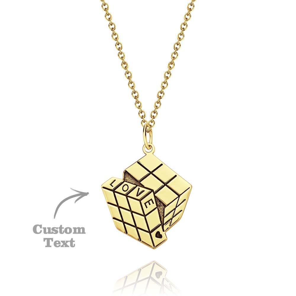 S925 Silver Pendant Necklace Customizable Love Cube Pendant Necklace Fine Jewelry Gifts - soufeelmy
