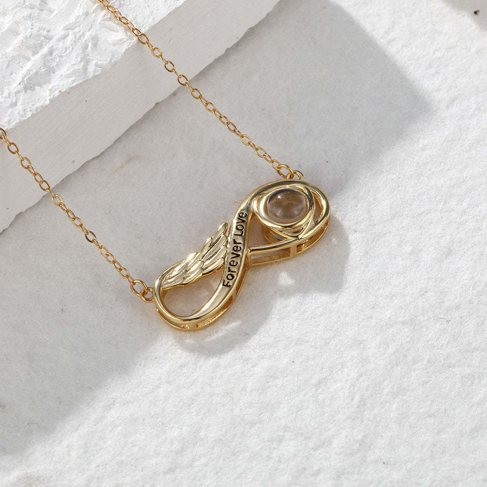 Custom Projection Necklace Infinity Photo Necklace for Her - soufeelmy