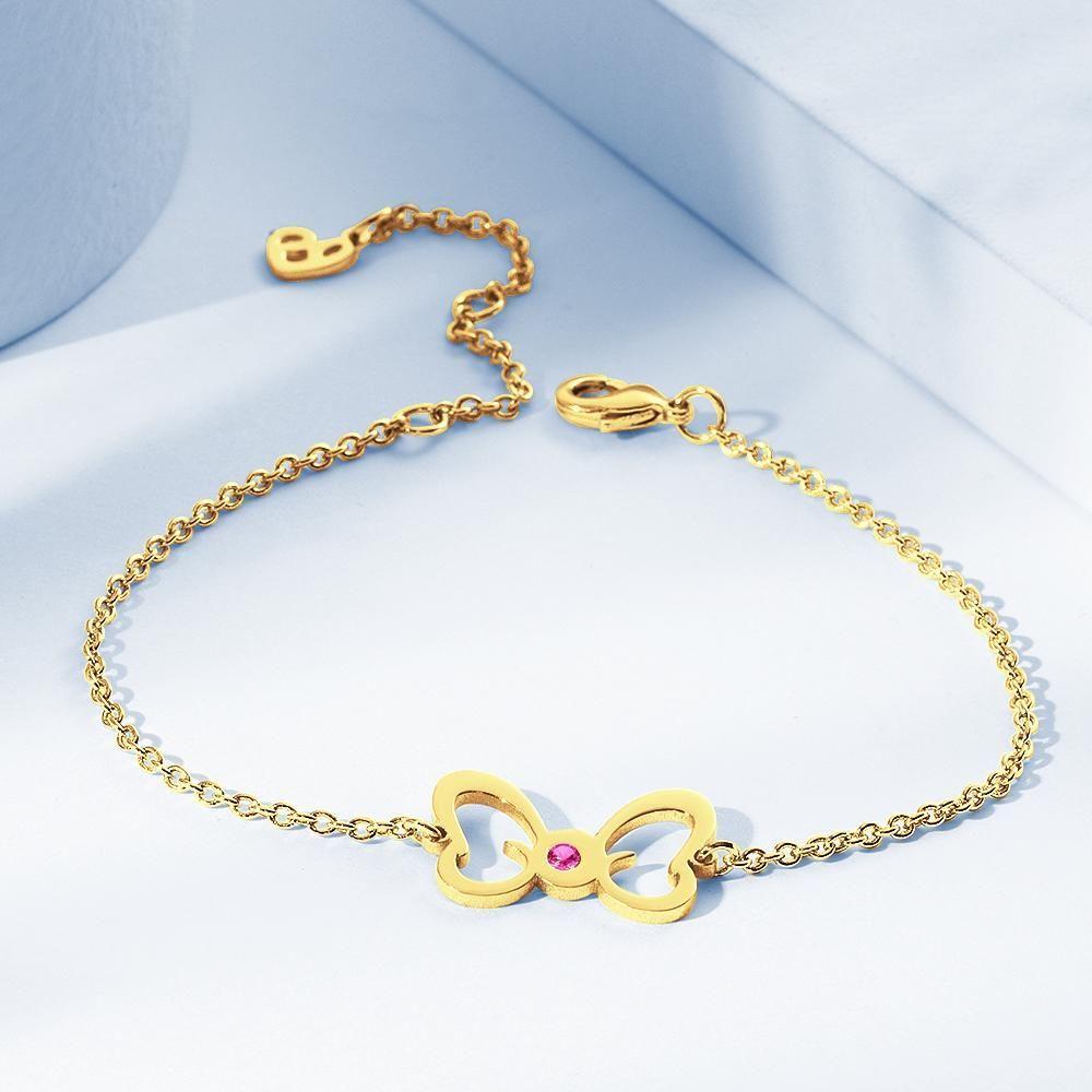 Custom Birthstone Anklet Birthstone Jewelry Gifts For Her 14k Gold Plated -