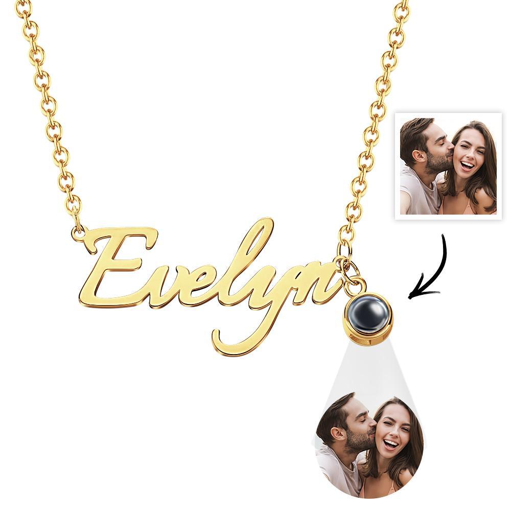 Soufeel Personalized Name And Picture Projection Necklace Creative Gift - soufeelmy