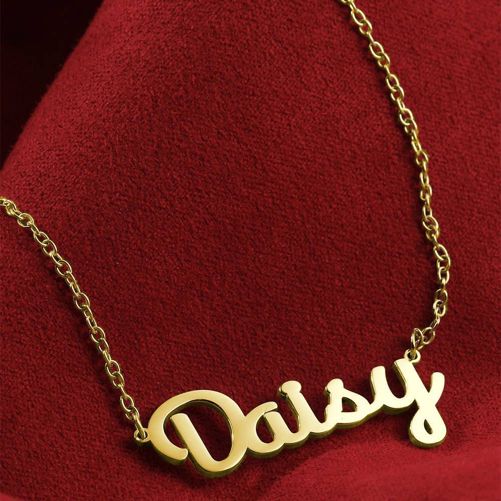 Personalized Name Necklace Gold Plated Silver - 