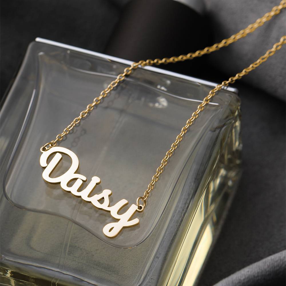 Personalized Name Necklace Gold Plated Silver - 