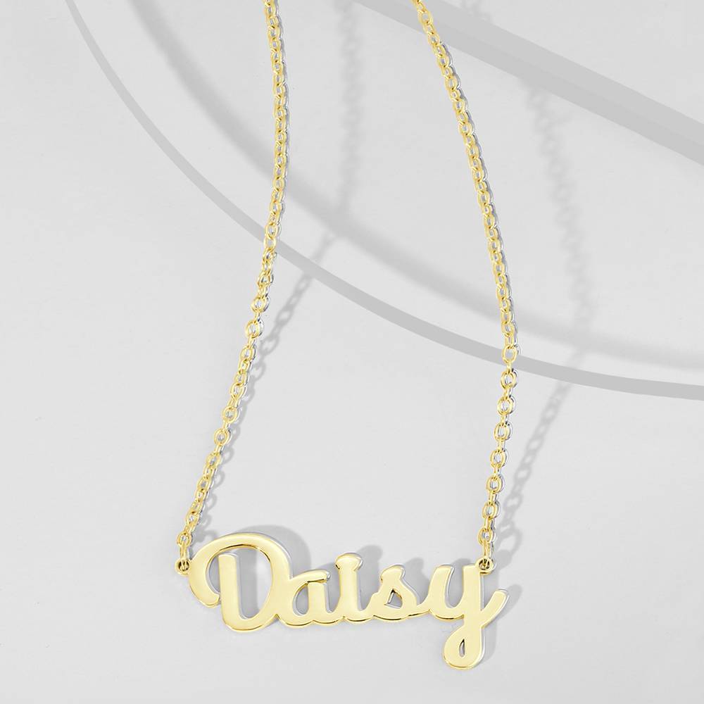 Personalized Name Necklace Gold Plated Silver - 