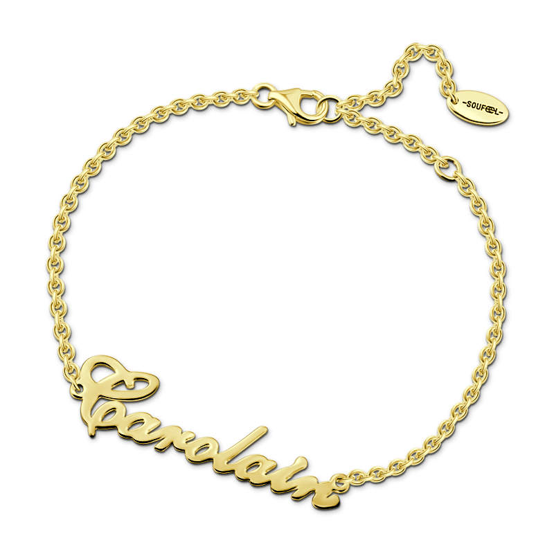 Personalized Name Bracelet Rose Gold Plated - Length Adjustable - 