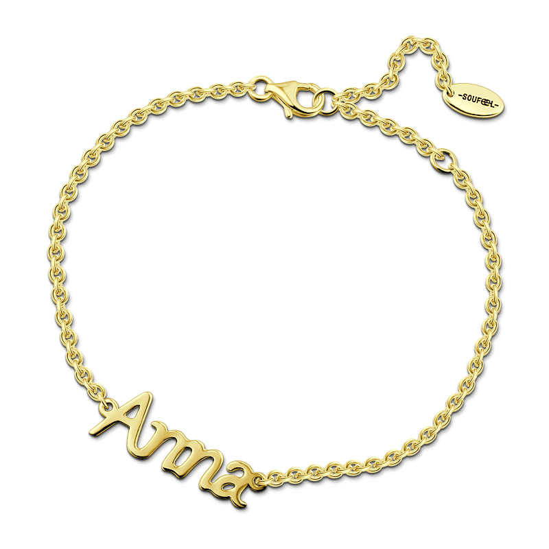 Personalized Name Bracelet Silver - Length Adjustable - 