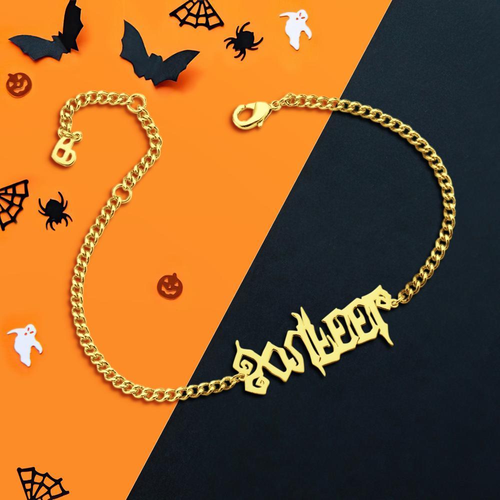 Custom Bracelet Name Bracelet Gifts Rose Gold Plated - 