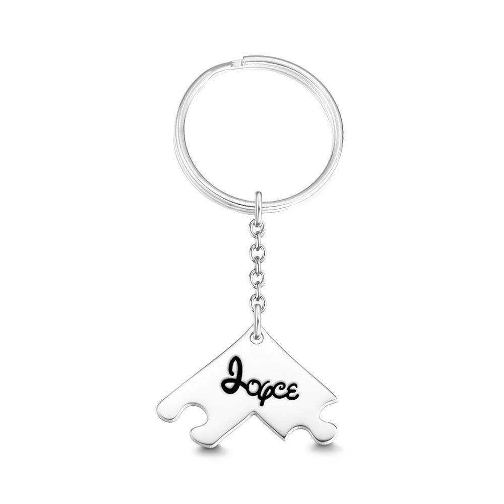Engraved Keychain, Name Keychain 14k Gold Plated Unique Gifts -