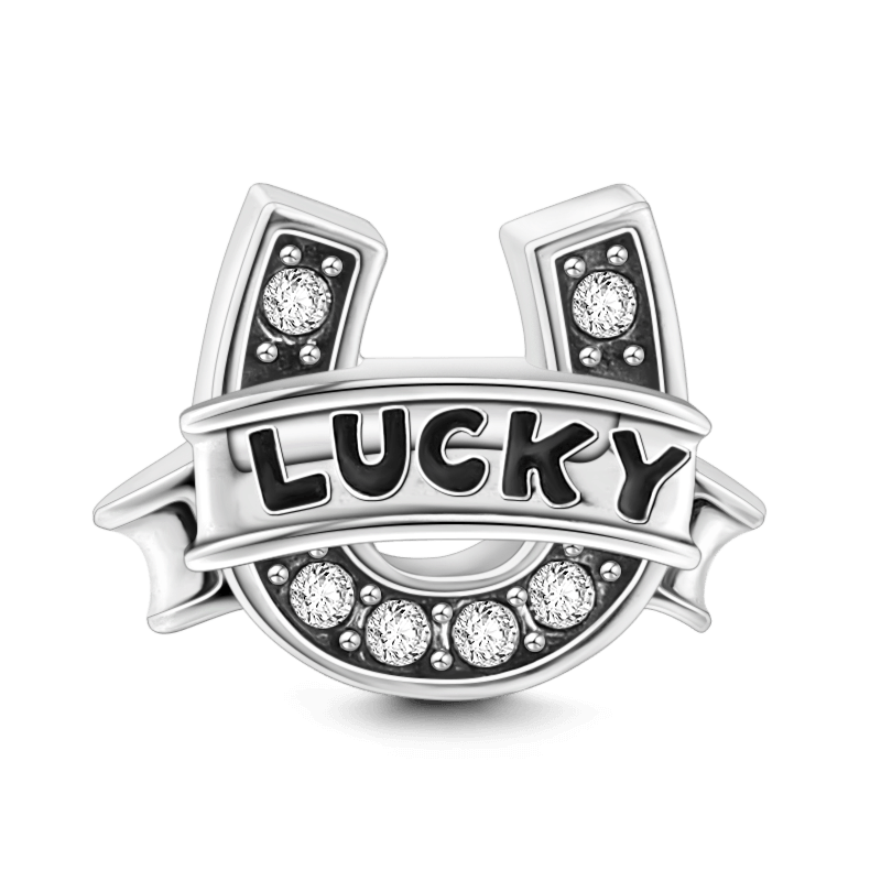 Lucky Horseshoe Petite Locket Charm - soufeelus