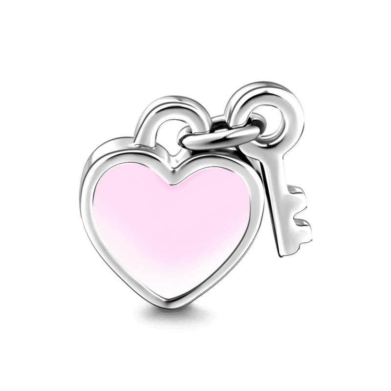 Heart Key Petite Locket Charm - soufeelus