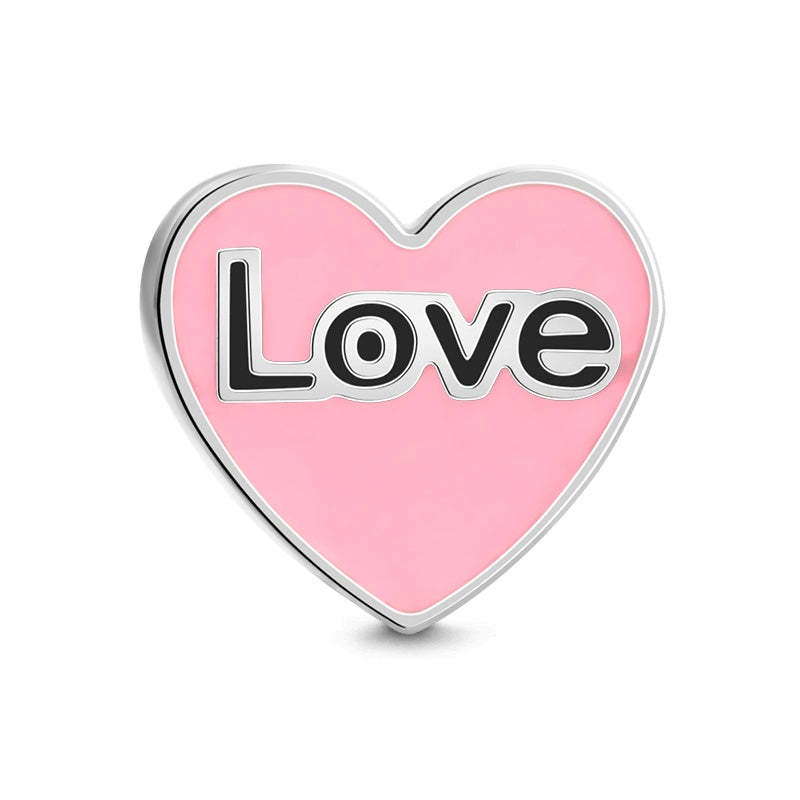 Pink Heart Love Locket Charm - soufeelmy