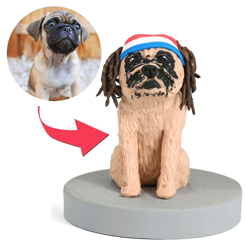 Fully Customizable 1 Pet Custom Bobblehead With Engraved Text -