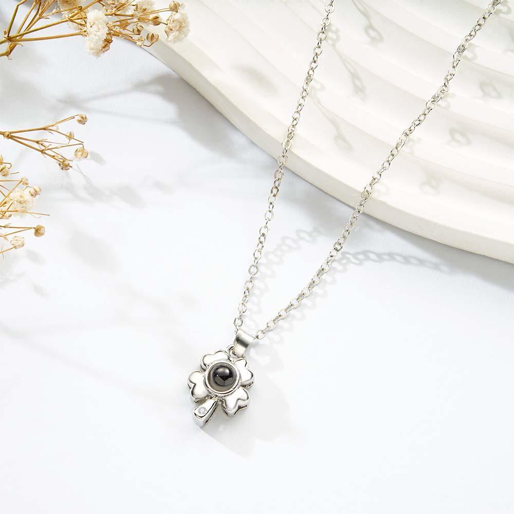 Custom Projection Photo Necklace Love Eternal in Pairs Couple Gifts - soufeelmy