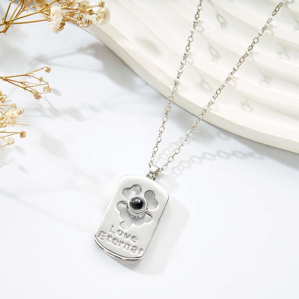 Custom Projection Photo Necklace Love Eternal in Pairs Couple Gifts - soufeelmy