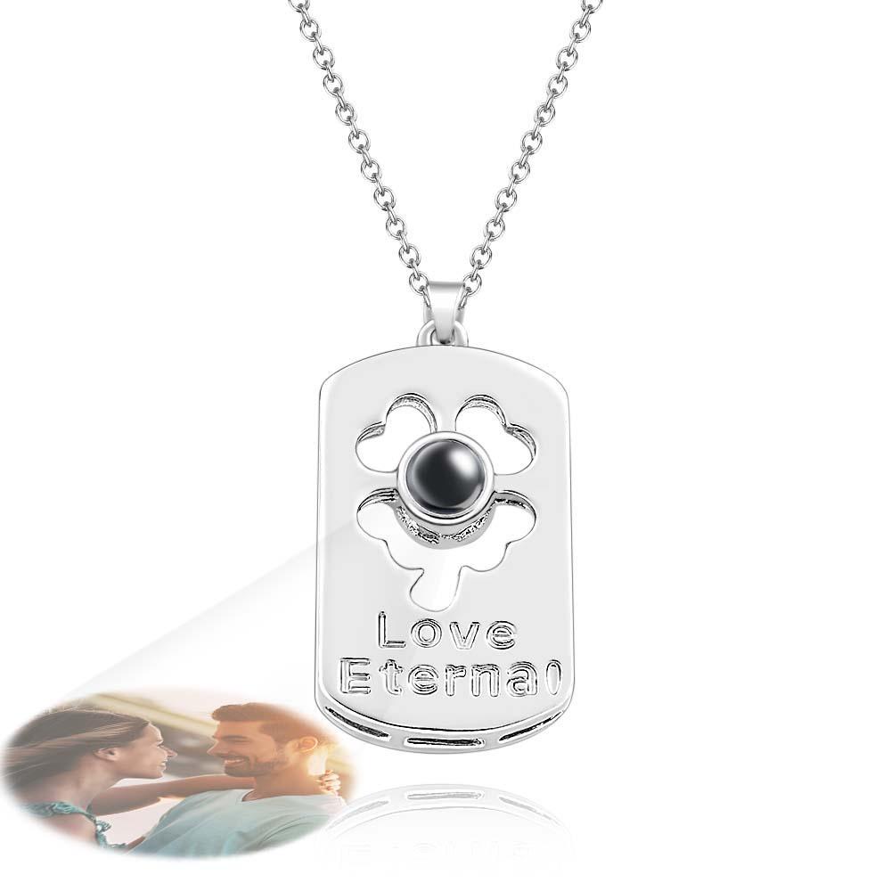 Custom Projection Photo Necklace Love Eternal in Pairs Couple Gifts - soufeelmy
