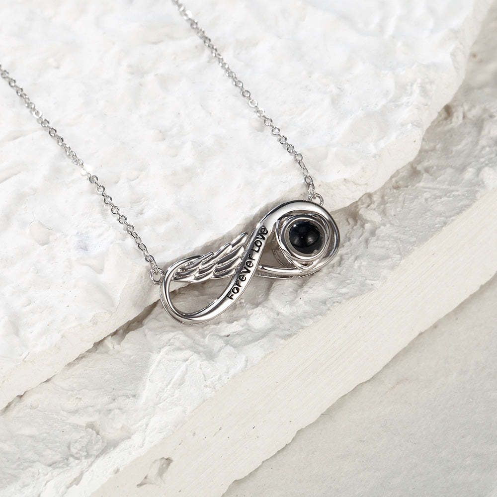 Custom Projection Necklace Infinity Photo Necklace for Her - soufeelmy