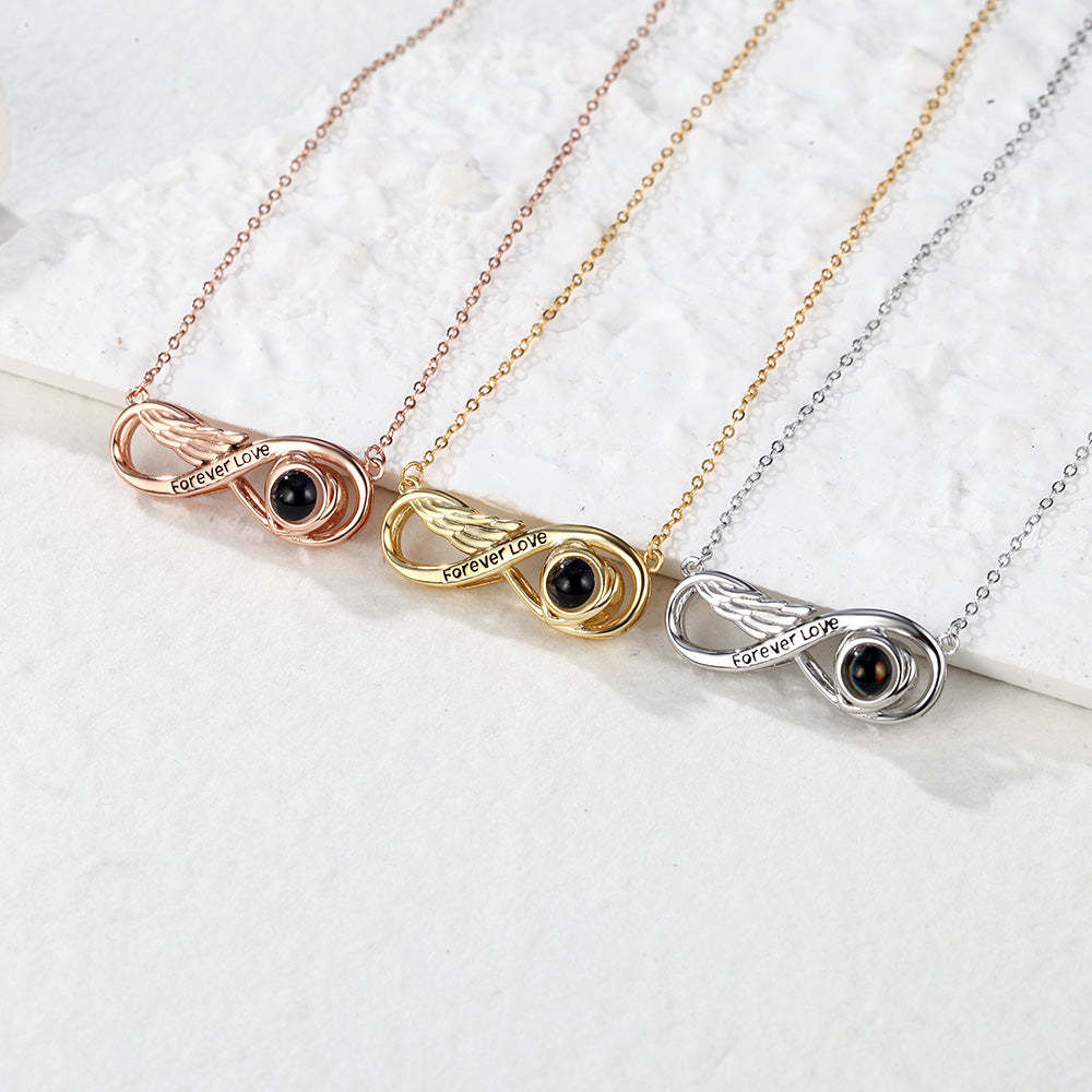 Custom Projection Necklace Infinity Photo Necklace for Her - soufeelmy