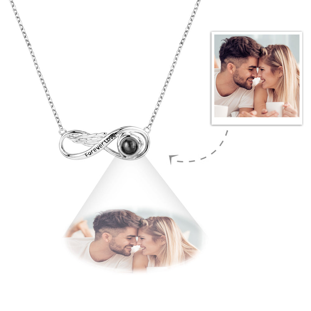 Custom Projection Necklace Infinity Photo Necklace for Her - soufeelmy